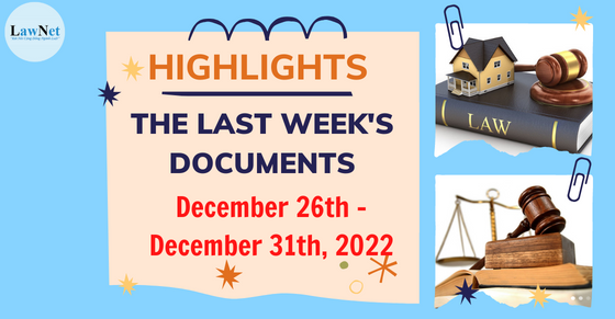 Notable documents of Vietnam in the previous week (from December 26 to December 31, 2022) 